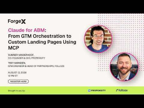 Video still from Claude for ABM: From GTM Orchestration to Custom Landing Pages Using MCP